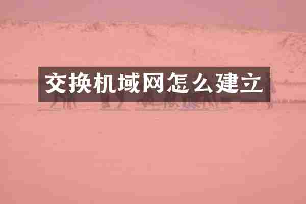 交换机域网怎么建立