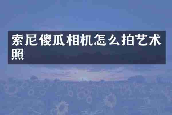 傻瓜相机怎么拍艺术照