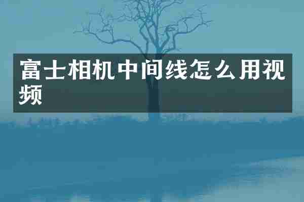 富士相机中间线怎么用视频