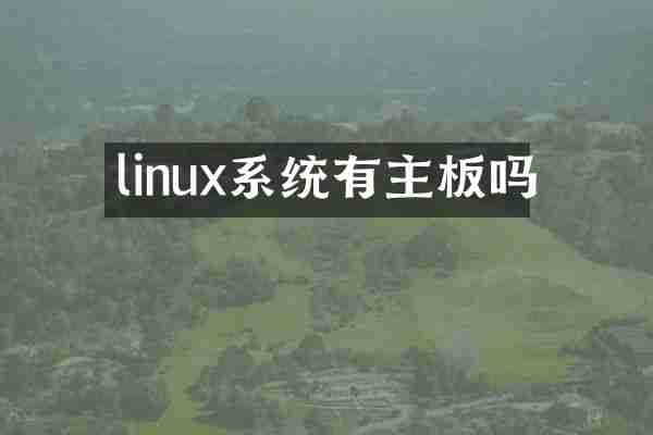 linux系统有主板吗