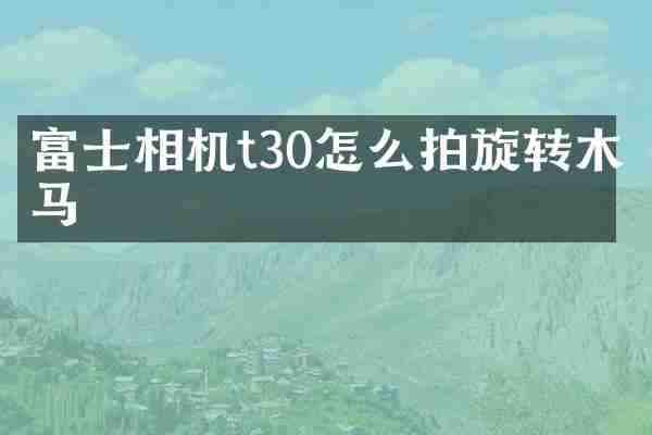 富士相机t30怎么拍旋转木马
