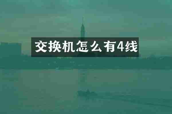 交换机怎么有4线