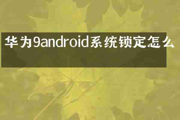 华为9android系统锁定怎么办