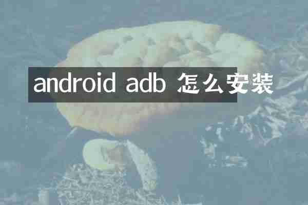 android adb 怎么安装