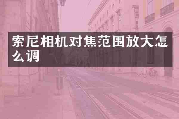 相机对焦范围放大怎么调