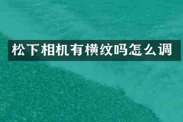 松下相机有横纹吗怎么调
