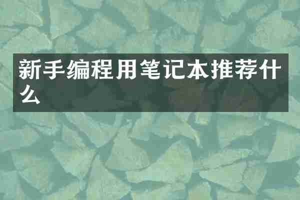 新手编程用笔记本推荐什么