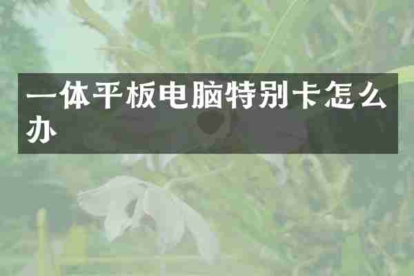一体平板电脑特别卡怎么办