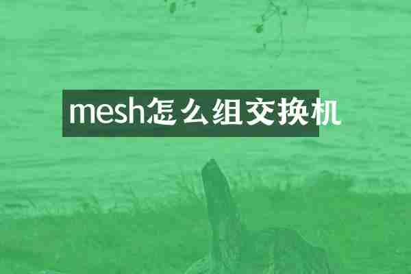 mesh怎么组交换机