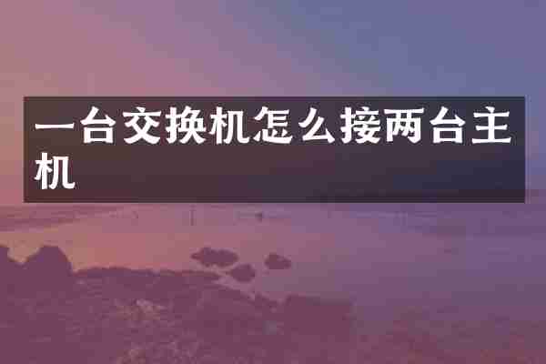 一台交换机怎么接两台主机
