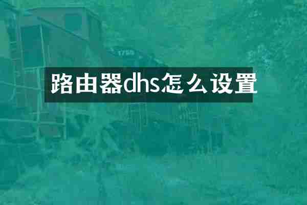 路由器dhs怎么设置