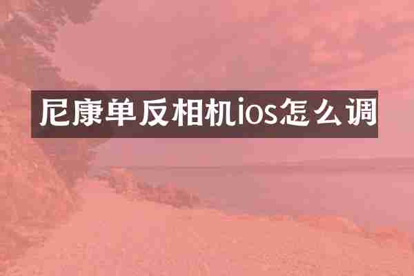 尼康单反相机ios怎么调