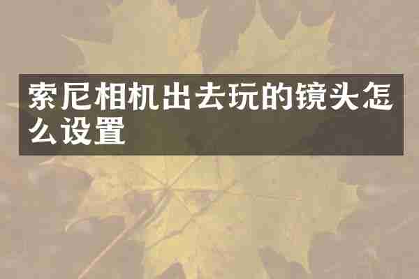 相机出去玩的镜头怎么设置