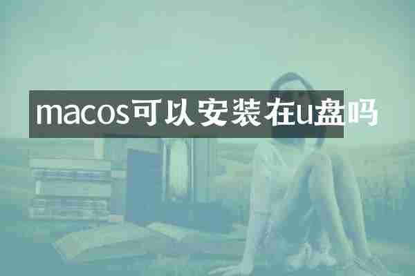 macos可以安装在u盘吗