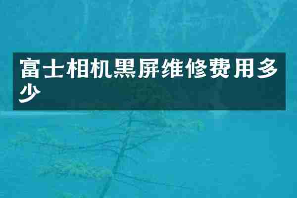 富士相机黑屏维修费用多少
