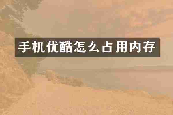 手机优酷怎么占用内存