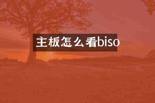 主板怎么看biso