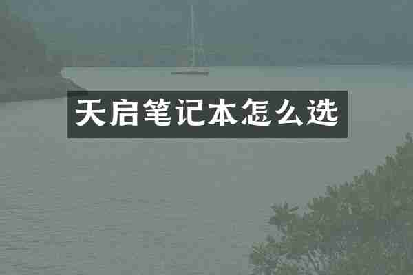 天启笔记本怎么选
