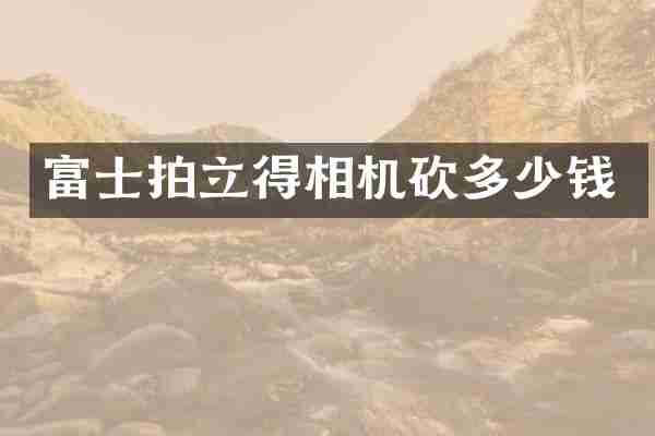 富士拍立得相机砍多少钱
