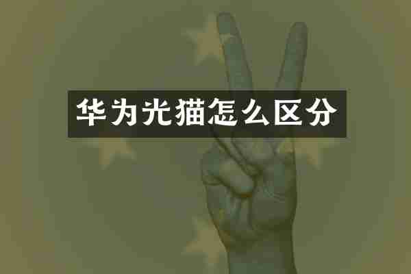 华为光猫怎么区分