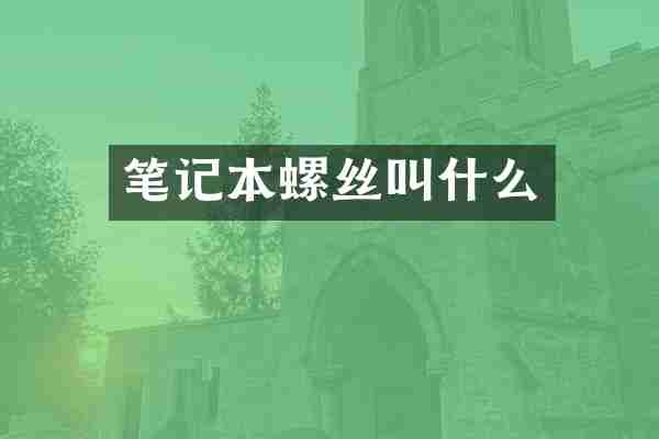 笔记本螺丝叫什么