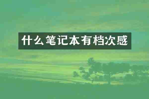 什么笔记本有档次感
