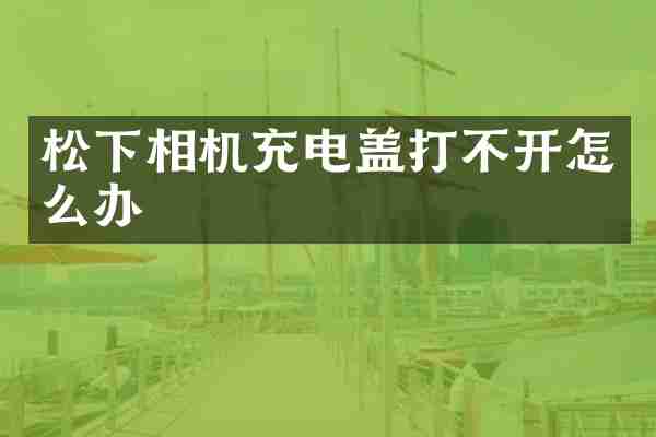 相机充电盖打不开怎么办