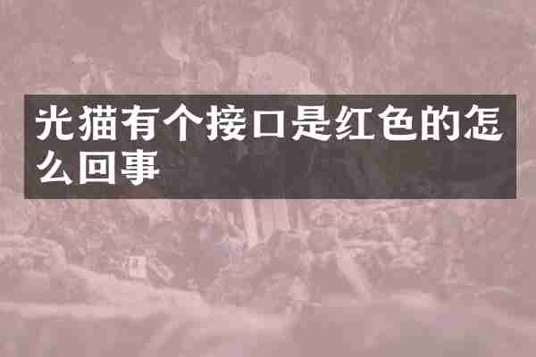 光猫有个接口是红色的怎么回事
