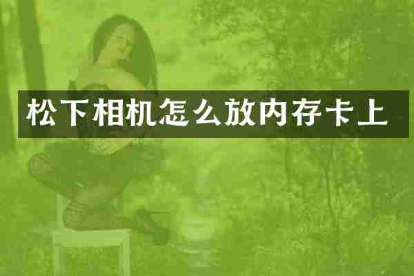 相机怎么放内存卡上