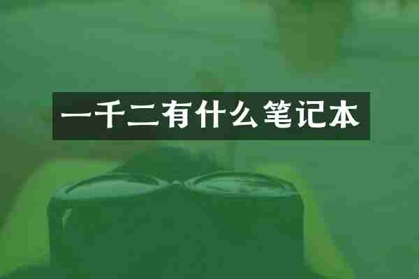 一千二有什么笔记本