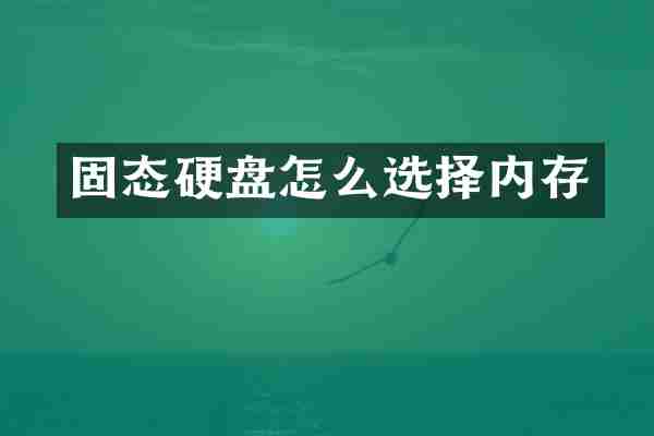 固态硬盘怎么选择内存