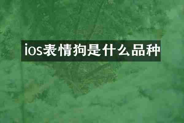 ios表情狗是什么品种