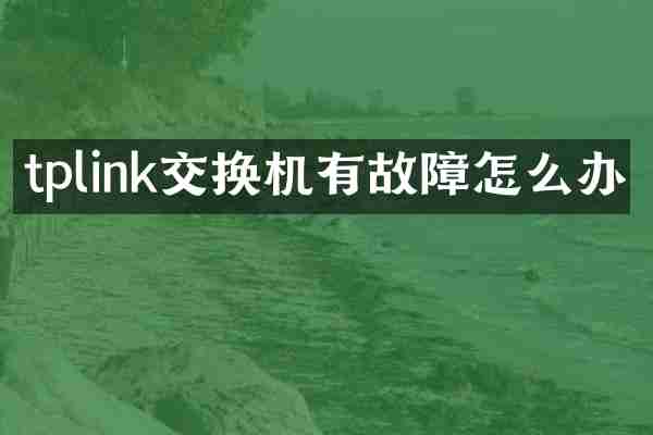 tplink交换机有故障怎么办