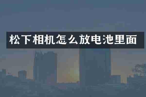 相机怎么放电池里面
