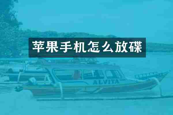 苹果手机怎么放碟