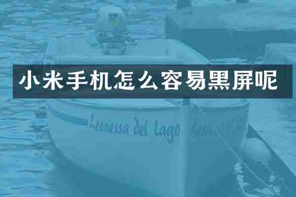 小米手机怎么容易黑屏呢