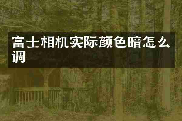 富士相机实际颜色暗怎么调