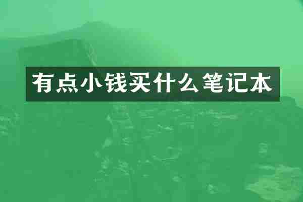有点小钱买什么笔记本