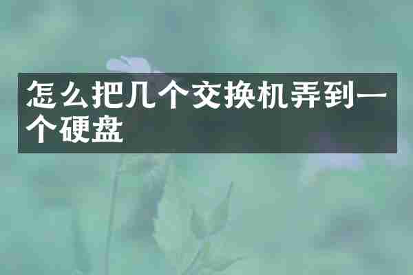 怎么把几个交换机弄到一个硬盘