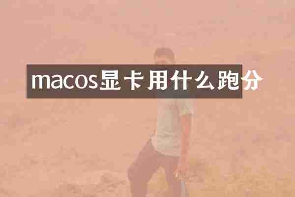 macos显卡用什么跑分