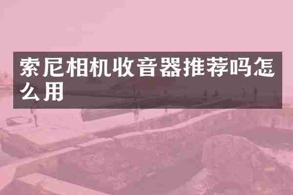 索尼相机收音器推荐吗怎么用