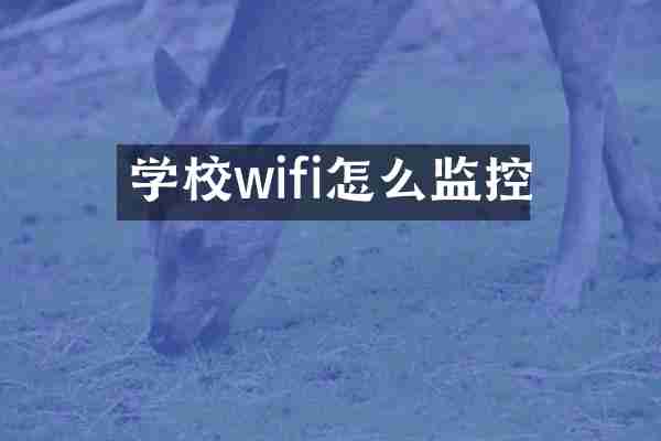 学校wifi怎么监控