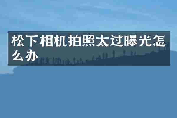 松下相机拍照太过曝光怎么办