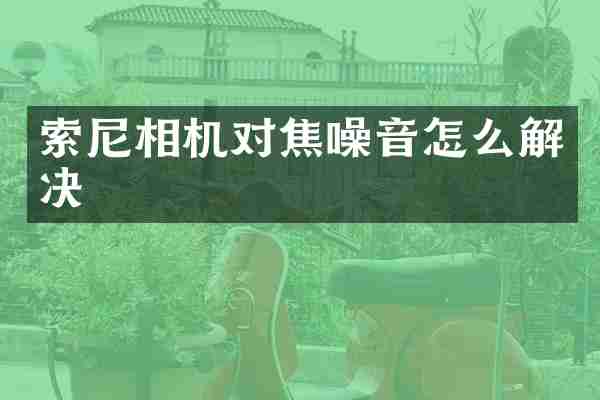 索尼相机对焦噪音怎么解决