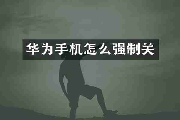 华为手机怎么强制关