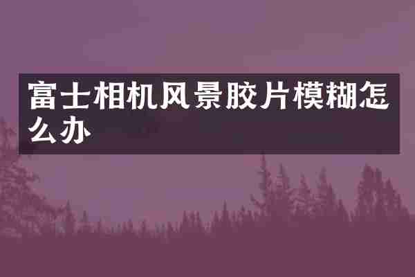 富士相机风景胶片模糊怎么办
