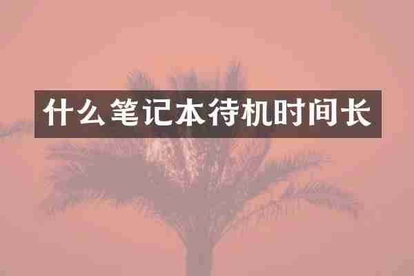 什么笔记本待机时间长