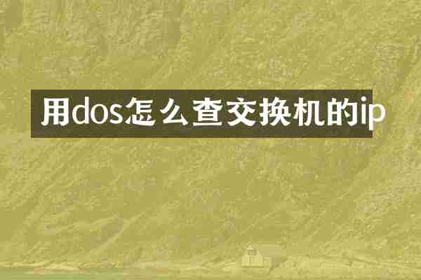 用dos怎么查交换机的ip