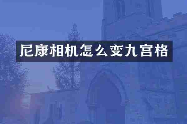 尼康相机怎么变九宫格