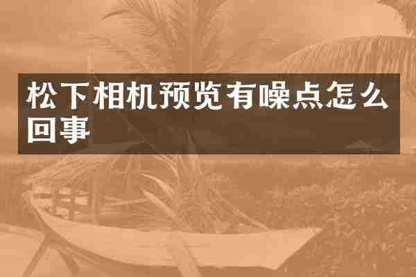 相机预览有噪点怎么回事